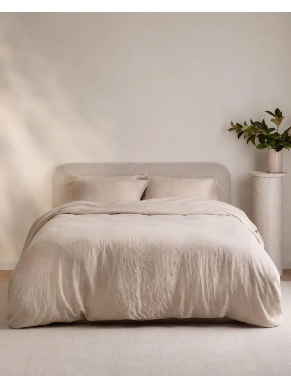 S12 | Quince European Linen Duvet Cover Set Twin Toffee NWOT